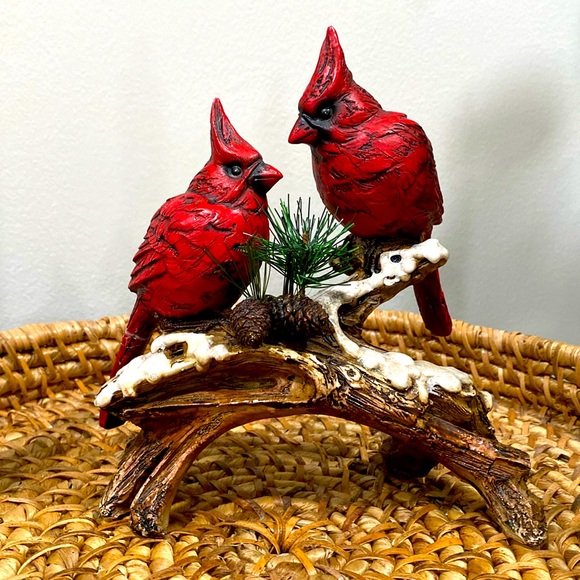 Vintage Other - Cardinal Vintage 1970-1980 Bird Pair Snowy Branch